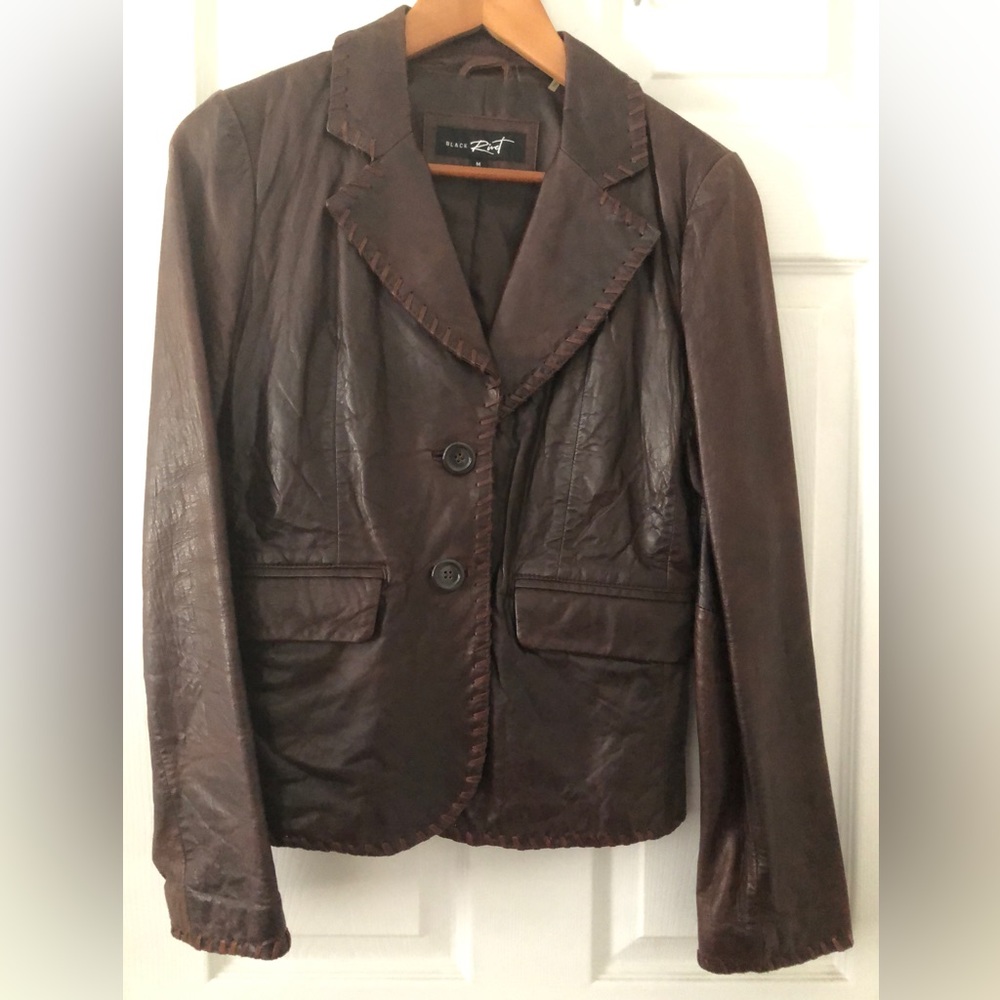 BLACK RIVET WOMENS LEATHER JACKET